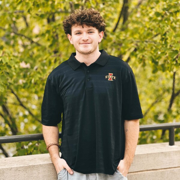 Champion® I-State Black Striped Polo